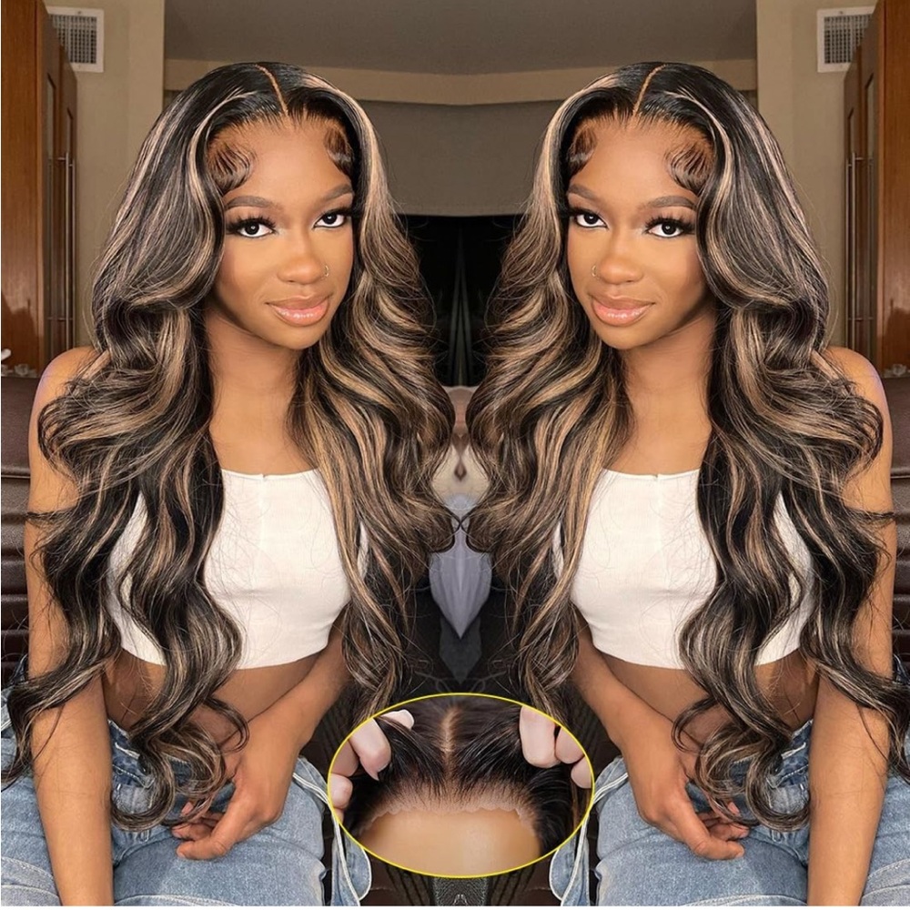Highlight Glueless Wigs Human Hair Pre Plucked Pre Cut